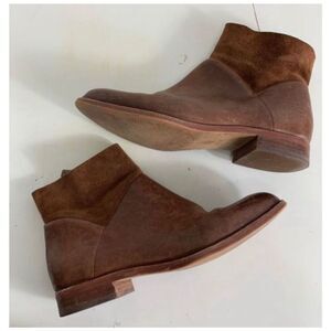 Isola brown leather ankle booties
